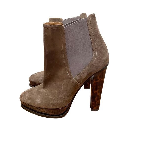 Ralph Lauren Purple Label Shoes - Ralph Lauren Purple Label Suede Chelsea Heel Boots Brown Women’s Size 10 40